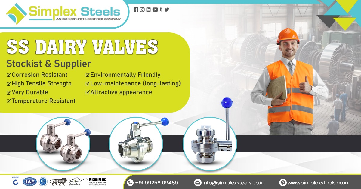 Supplier of Stainless Steel Dairy Valve in West Bengal