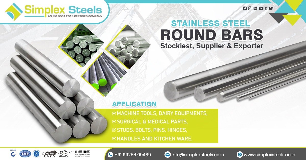 Supplier of Stainless Steel Round Bars in Madhya Pradesh